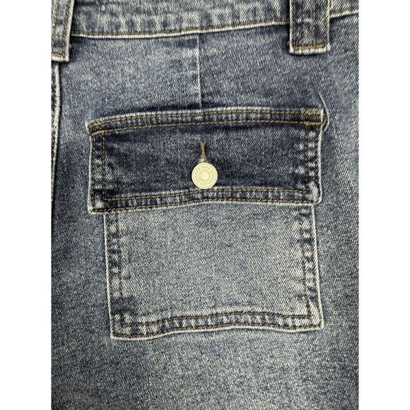 KanCan Jeans Women's 9/28 Blue Medium Wash Avery High Rise Cargo Pocket Casual - Picture 11 of 12